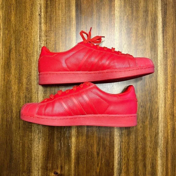 Adidas Superstars Adicolor Scarlett Red Size 13 - Picture 2 of 7